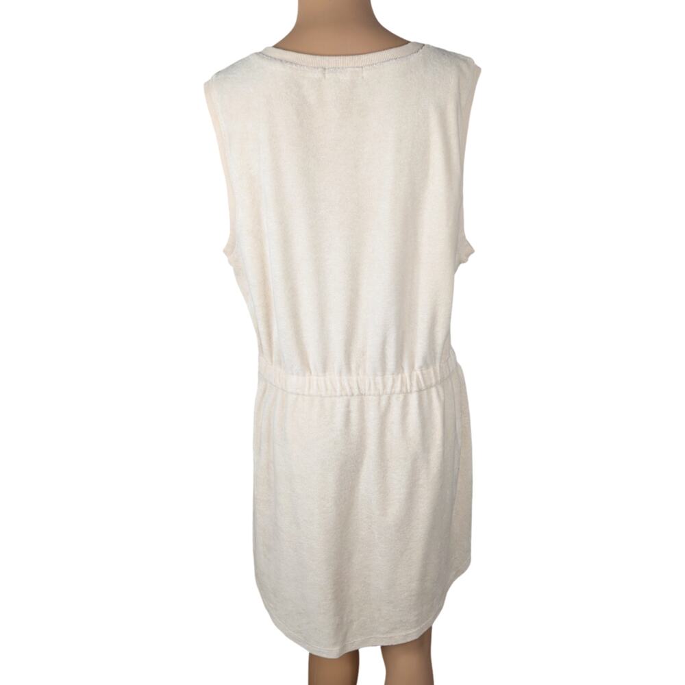 Beyond Yoga Out of Town Cream Terry Cloth Dress A Line Tenniscore Athleisure L - Picture 8 of 11